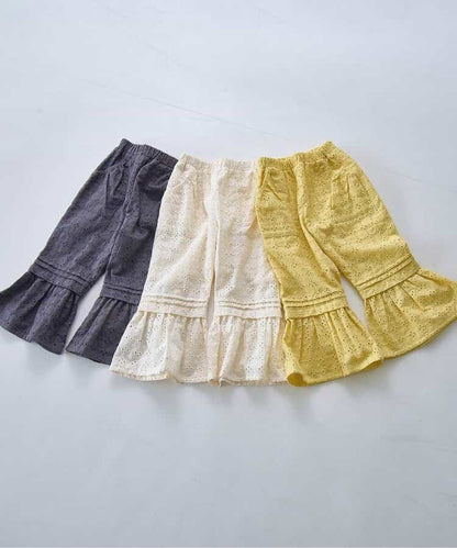 日本童裝 p.premier 鏤空蕾絲荷葉邊長褲 80-140cm 女童款 夏季 PANTS