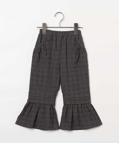 日本童裝 p.premier 鏤空蕾絲荷葉邊長褲 80-140cm 女童款 夏季 PANTS
