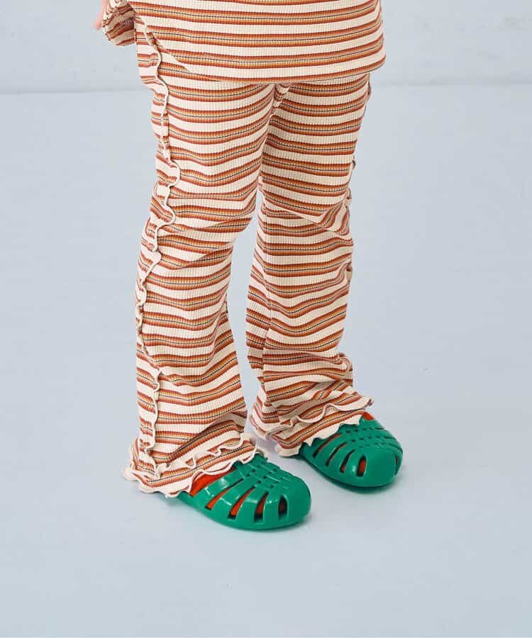 日本童裝 p.premier 條紋華夫格長褲 80-140cm 女童款 夏季 PANTS