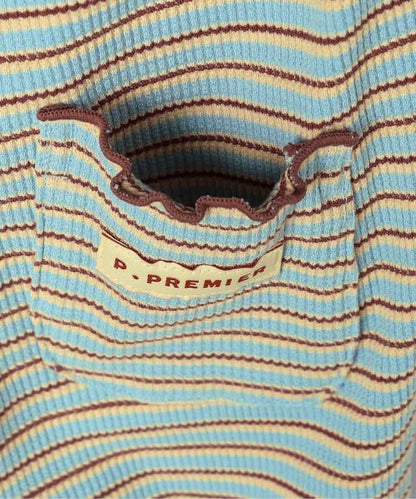 日本童裝 p.premier 條紋華夫格長褲 80-140cm 女童款 夏季 PANTS