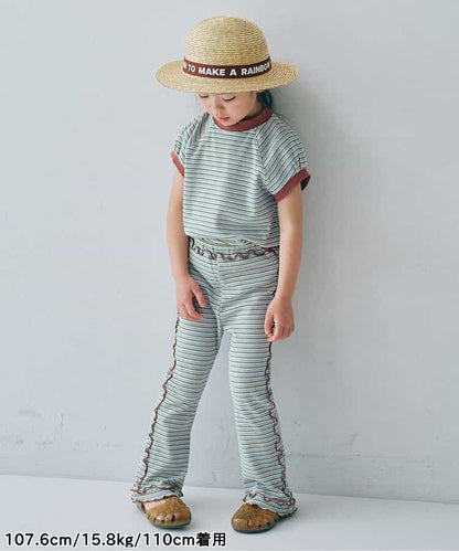 日本童裝 p.premier 條紋華夫格長褲 80-140cm 女童款 夏季 PANTS