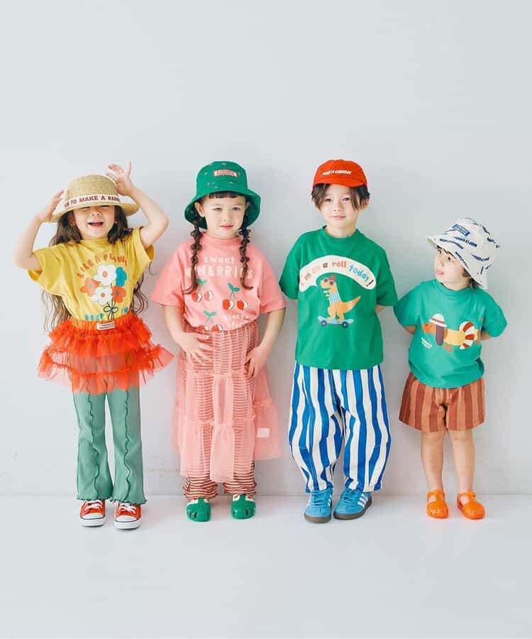 日本童裝 p.premier 條紋華夫格長褲 80-140cm 女童款 夏季 PANTS