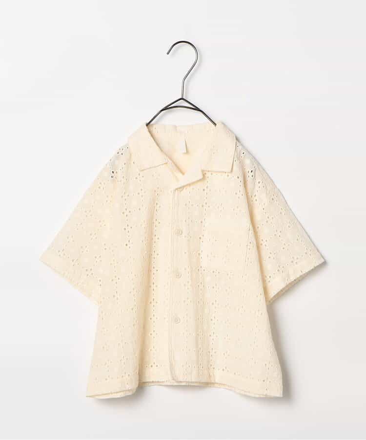 日本童裝 p.premier 鏤空蕾絲短袖襯衫 80-140cm 男童款/女童款 夏季 TOPS