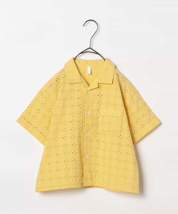日本童裝 p.premier 鏤空蕾絲短袖襯衫 80-140cm 男童款/女童款 夏季 TOPS
