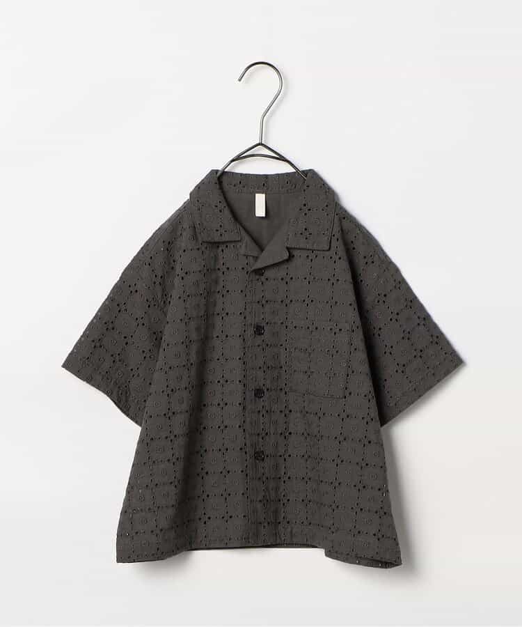 日本童裝 p.premier 鏤空蕾絲短袖襯衫 80-140cm 男童款/女童款 夏季 TOPS