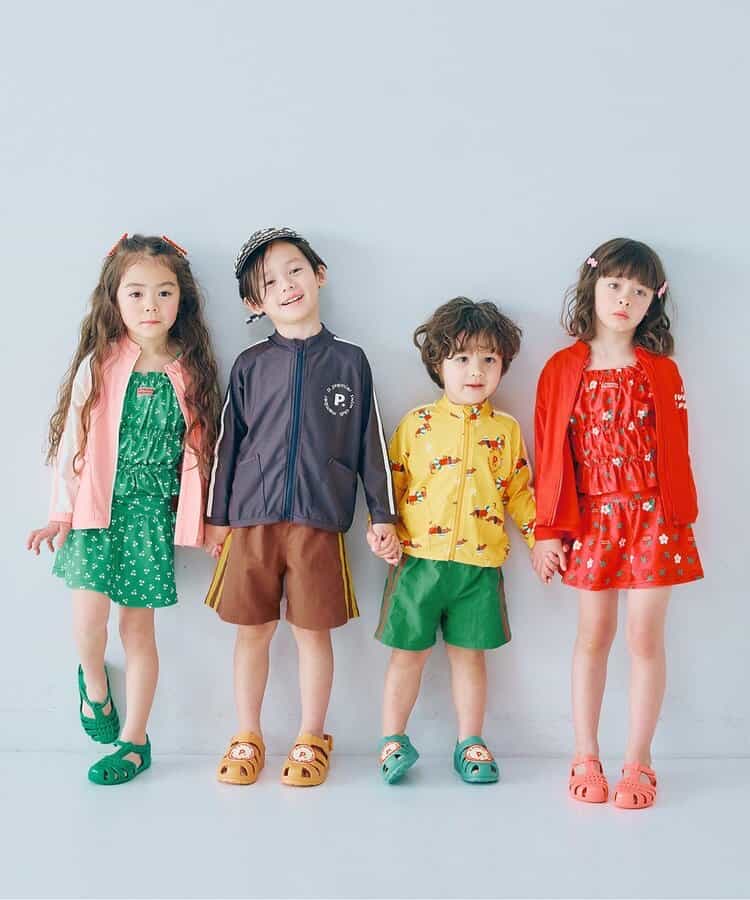 日本童裝 p.premier 防UV 泳衣兩件套裝 80-140cm 女童款 TOPS 夏季 夏日玩水泳衣特輯