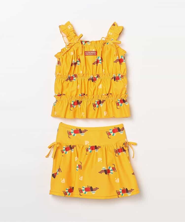 日本童裝 p.premier 防UV 泳衣兩件套裝 80-140cm 女童款 TOPS 夏季 夏日玩水泳衣特輯