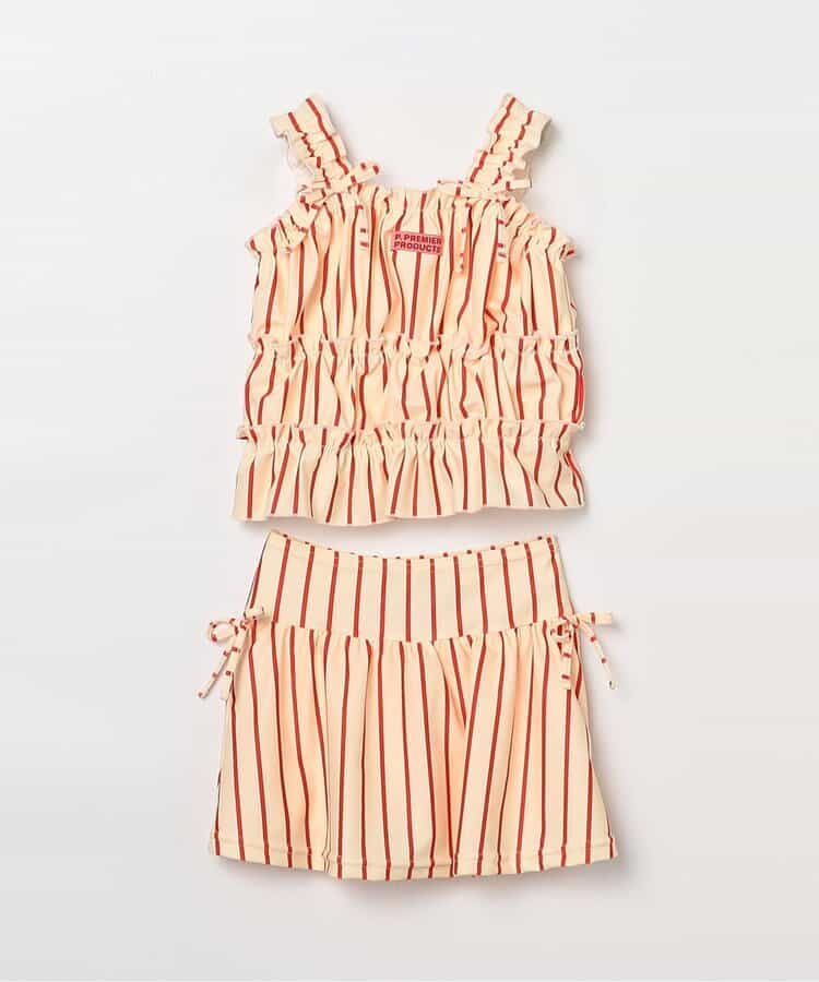 日本童裝 p.premier 防UV 泳衣兩件套裝 80-140cm 女童款 TOPS 夏季 夏日玩水泳衣特輯