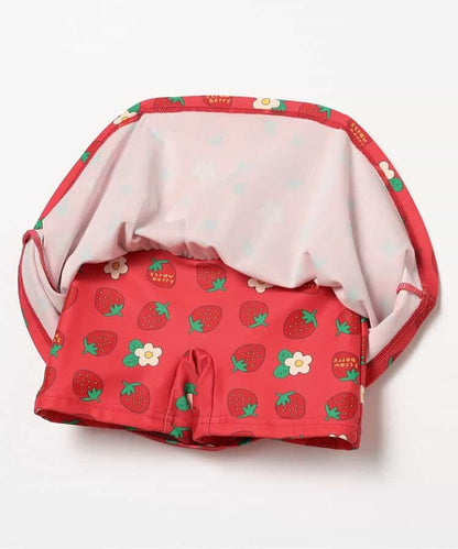 日本童裝 p.premier 防UV 泳衣兩件套裝 80-140cm 女童款 TOPS 夏季 夏日玩水泳衣特輯