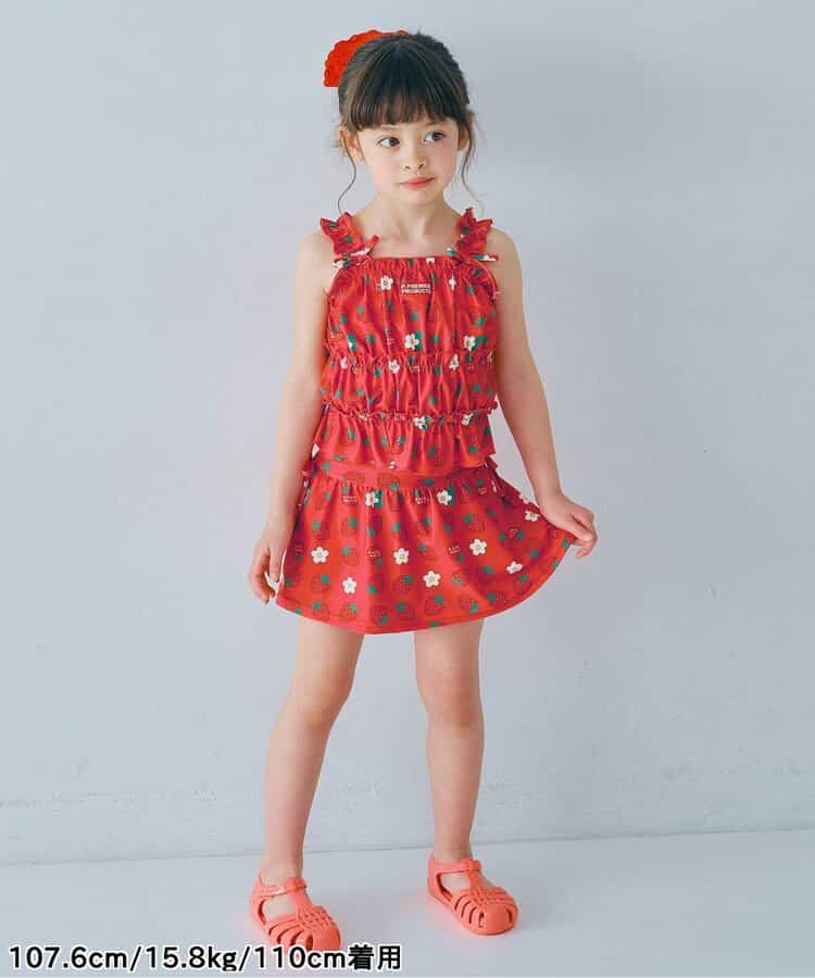 日本童裝 p.premier 防UV 泳衣兩件套裝 80-140cm 女童款 TOPS 夏季 夏日玩水泳衣特輯