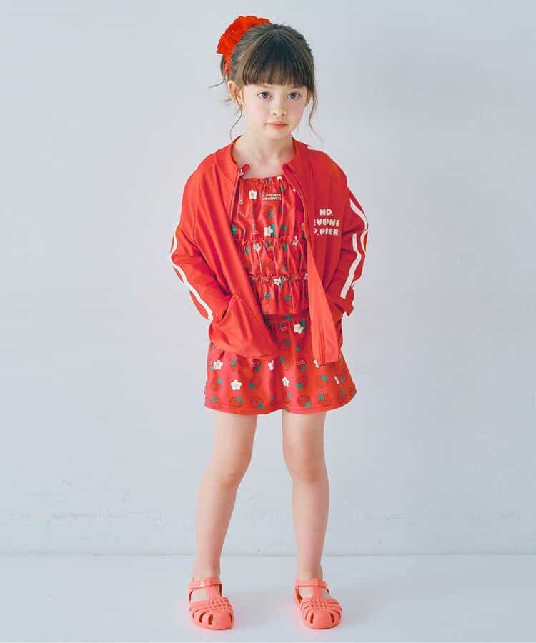 日本童裝 p.premier 防UV 泳衣兩件套裝 80-140cm 女童款 TOPS 夏季 夏日玩水泳衣特輯