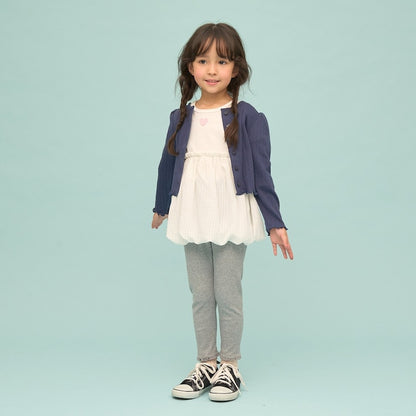 日本童裝 Ly# mine 蕾絲荷葉邊九分長打底褲 90-150cm 女童款 夏季 PANTS