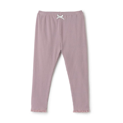 日本童裝 Ly# mine 蕾絲荷葉邊九分長打底褲 90-150cm 女童款 夏季 PANTS