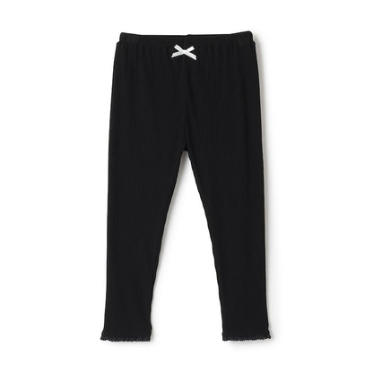 日本童裝 Ly# mine 蕾絲荷葉邊九分長打底褲 90-150cm 女童款 夏季 PANTS