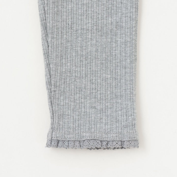 日本童裝 Ly# mine 蕾絲荷葉邊九分長打底褲 90-150cm 女童款 夏季 PANTS