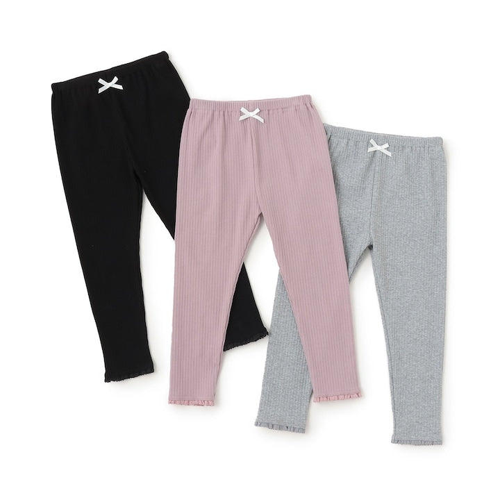 日本童裝 Ly# mine 蕾絲荷葉邊九分長打底褲 90-150cm 女童款 夏季 PANTS