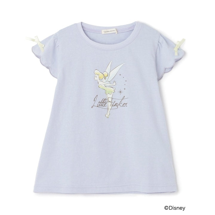 日本童裝 Ly# mine x Disney 防UV 吸水速乾 【棉100％不易變形】扇形袖印花上衣 90-140cm 女童款 夏季 TOPS