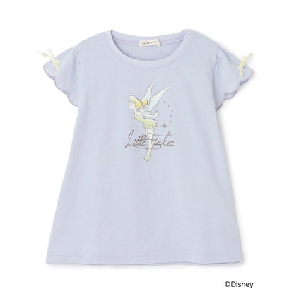 日本童裝 Ly# mine x Disney 防UV 吸水速乾 【棉100％不易變形】扇形袖印花上衣 90-140cm 女童款 夏季 TOPS