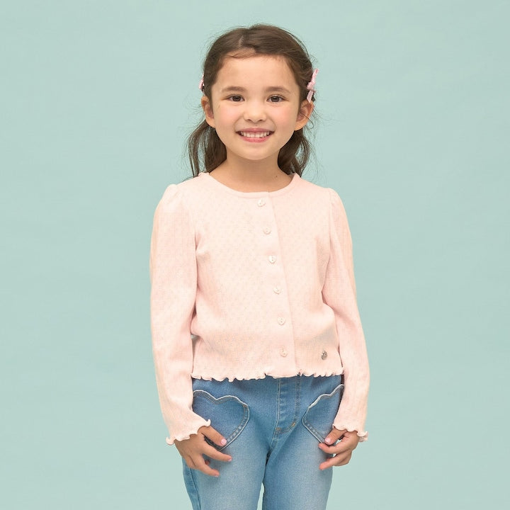 日本童裝 Ly# mine 防UV【可調節溫度】圖案網眼外套 100-150cm 女童款 夏季 OUTERWEAR