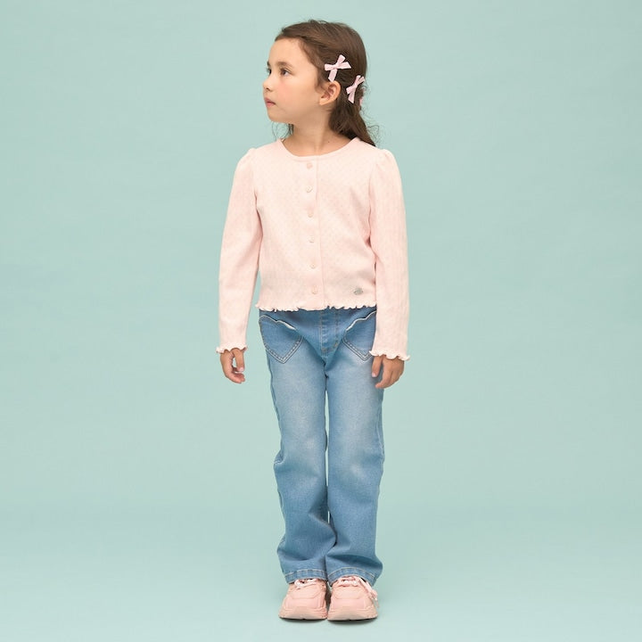日本童裝 Ly# mine 防UV【可調節溫度】圖案網眼外套 100-150cm 女童款 夏季 OUTERWEAR