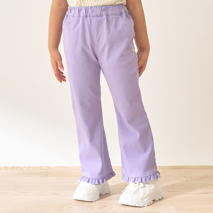 日本童裝 Ly# mine 彈力荷葉邊喇叭褲 100-150cm 女童款 夏季 PANTS