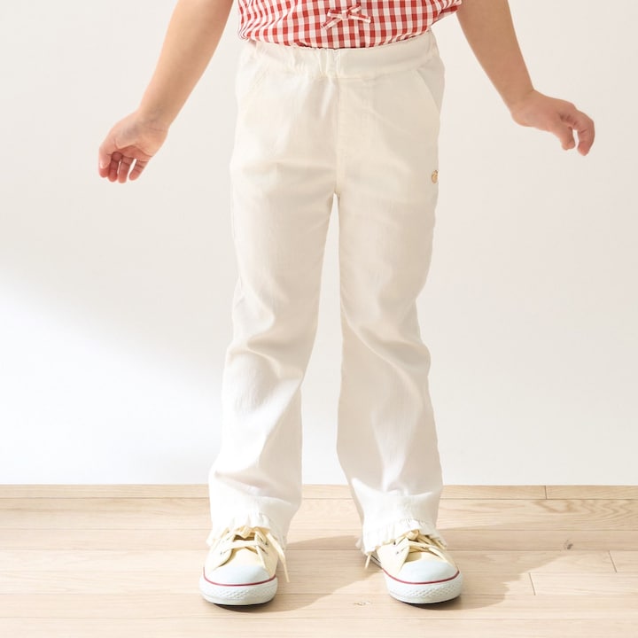 日本童裝 Ly# mine 彈力荷葉邊喇叭褲 100-150cm 女童款 夏季 PANTS