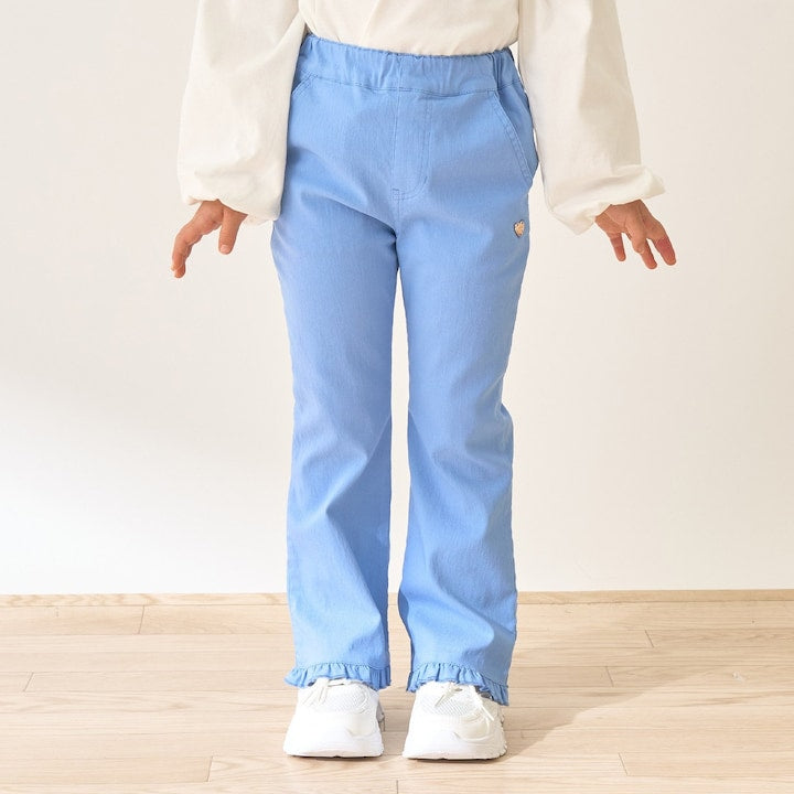 日本童裝 Ly# mine 彈力荷葉邊喇叭褲 100-150cm 女童款 夏季 PANTS