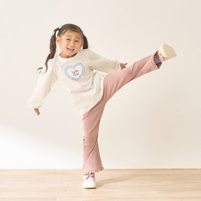 日本童裝 Ly# mine 彈力荷葉邊喇叭褲 100-150cm 女童款 夏季 PANTS