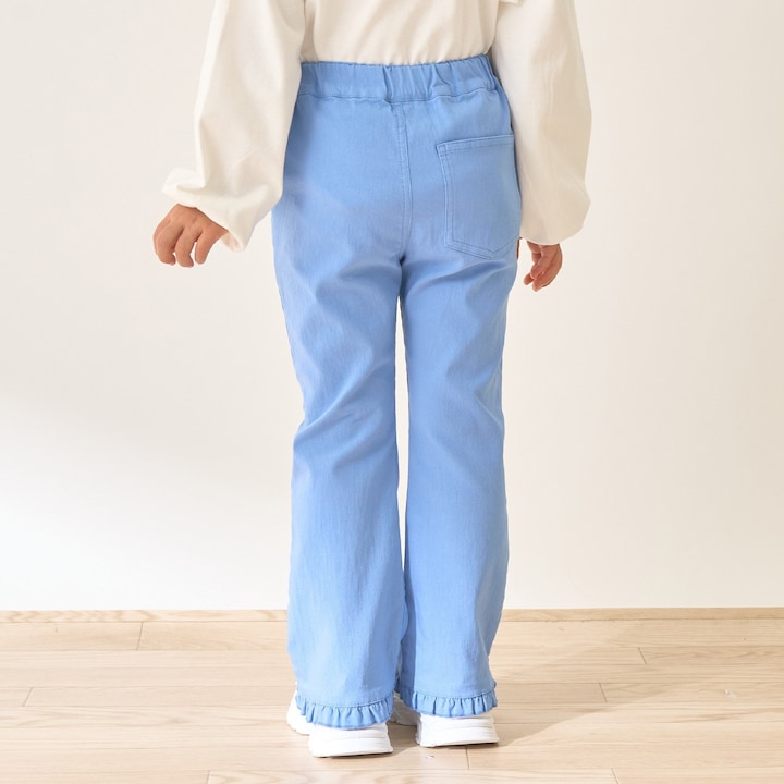 日本童裝 Ly# mine 彈力荷葉邊喇叭褲 100-150cm 女童款 夏季 PANTS