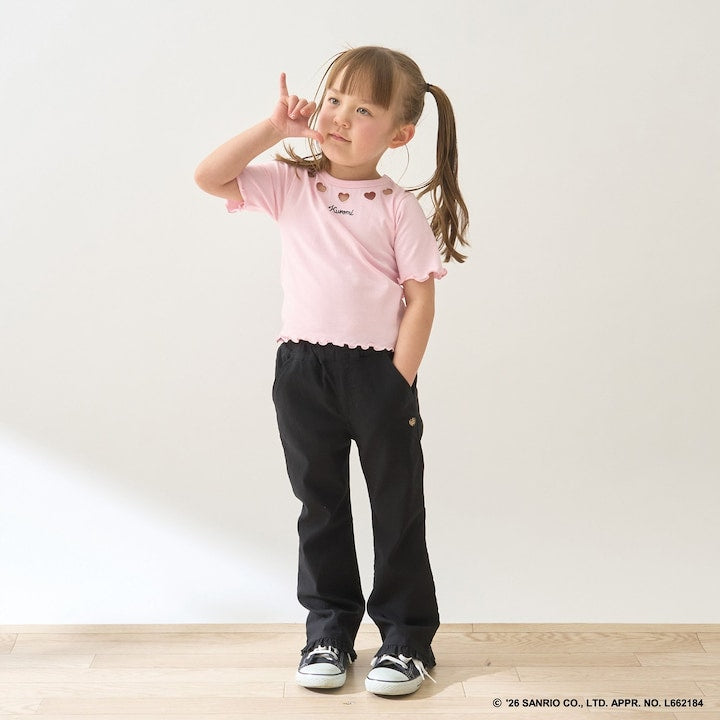日本童裝 Ly# mine 彈力荷葉邊喇叭褲 100-150cm 女童款 夏季 PANTS