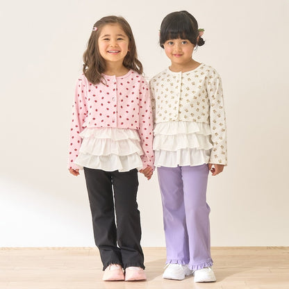日本童裝 Ly# mine 彈力荷葉邊喇叭褲 100-150cm 女童款 夏季 PANTS