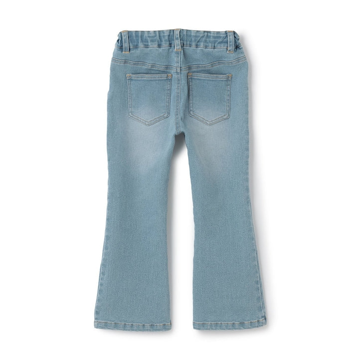 日本童裝 Ly# mine 彈力心形口袋喇叭牛仔褲 100-150cm 女童款 夏季 PANTS