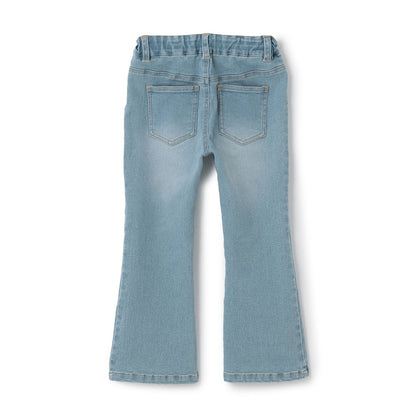 日本童裝 Ly# mine 彈力心形口袋喇叭牛仔褲 100-150cm 女童款 夏季 PANTS