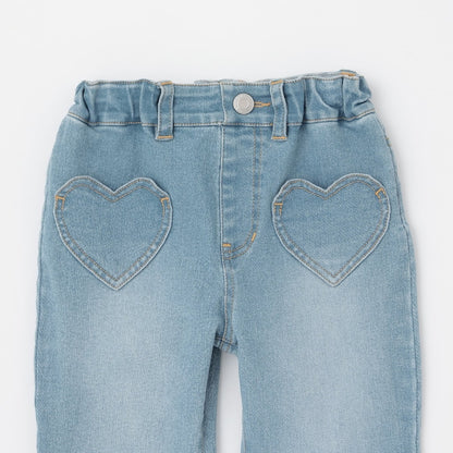 日本童裝 Ly# mine 彈力心形口袋喇叭牛仔褲 100-150cm 女童款 夏季 PANTS