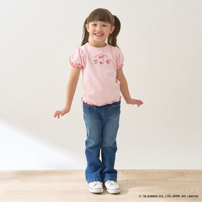 日本童裝 Ly# mine 彈力心形口袋喇叭牛仔褲 100-150cm 女童款 夏季 PANTS