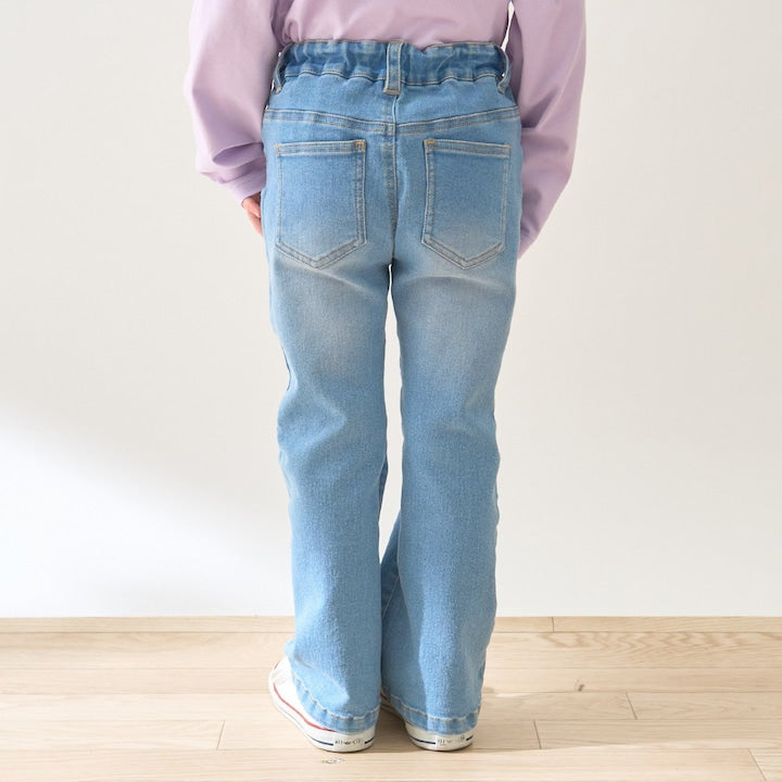 日本童裝 Ly# mine 彈力心形口袋喇叭牛仔褲 100-150cm 女童款 夏季 PANTS