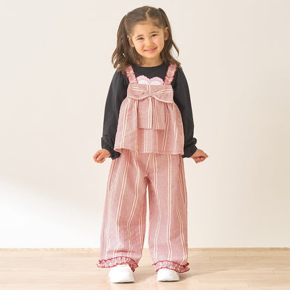 Japanese children's clothing Ly# mine tank top and shorts set 100-150cm girls summer TOPS PANTS 