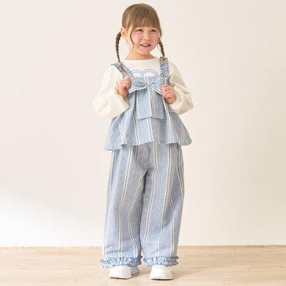 Japanese children's clothing Ly# mine tank top and shorts set 100-150cm girls summer TOPS PANTS 