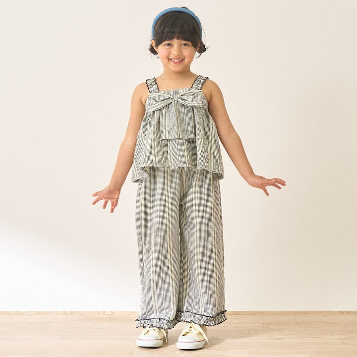 Japanese children's clothing Ly# mine tank top and shorts set 100-150cm girls summer TOPS PANTS 