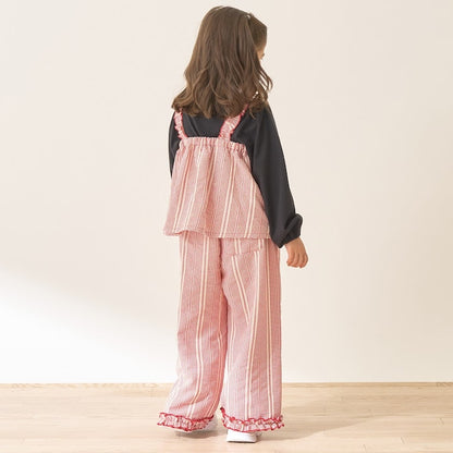 Japanese children's clothing Ly# mine tank top and shorts set 100-150cm girls summer TOPS PANTS 