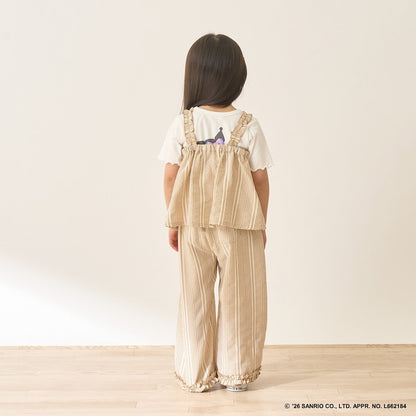 Japanese children's clothing Ly# mine tank top and shorts set 100-150cm girls summer TOPS PANTS 