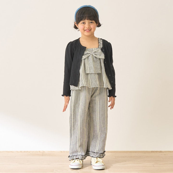 Japanese children's clothing Ly# mine tank top and shorts set 100-150cm girls summer TOPS PANTS 