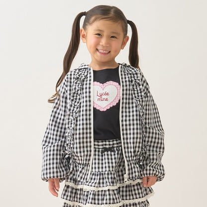 日本童裝 Ly# mine 防UV 格子花紋荷葉邊外套 100-150cm 女童款 夏季 OUTERWEAR