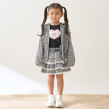 日本童裝 Ly# mine 防UV 格子花紋荷葉邊外套 100-150cm 女童款 夏季 OUTERWEAR
