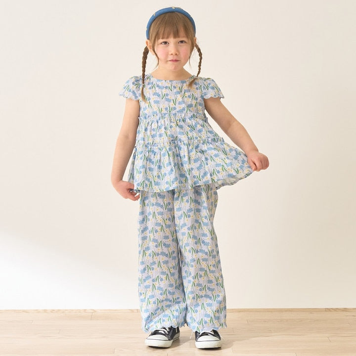 Japanese children's clothing Ly# mine tank top and shorts set 100-150cm girls summer TOPS PANTS 