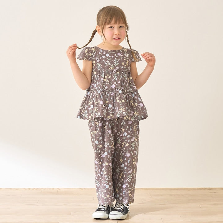 Japanese children's clothing Ly# mine tank top and shorts set 100-150cm girls summer TOPS PANTS 