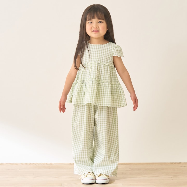 Japanese children's clothing Ly# mine tank top and shorts set 100-150cm girls summer TOPS PANTS 