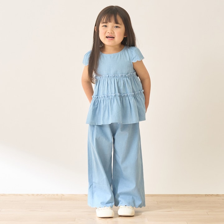 Japanese children's clothing Ly# mine tank top and shorts set 100-150cm girls summer TOPS PANTS 