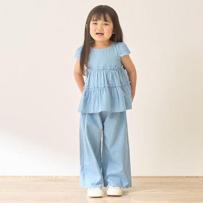 Japanese children's clothing Ly# mine tank top and shorts set 100-150cm girls summer TOPS PANTS 