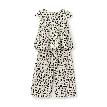 Japanese children's clothing Ly# mine tank top and shorts set 100-150cm girls summer TOPS PANTS 